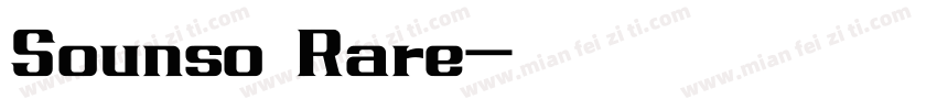 Sounso Rare字体转换